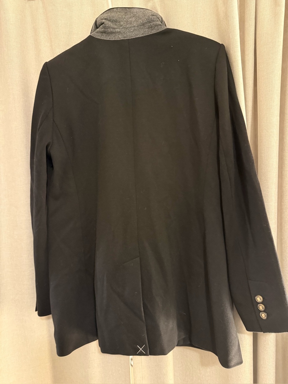 LOFT Women's Black Double-Breasted Blazer Coat 10 - Picture 3 of 4